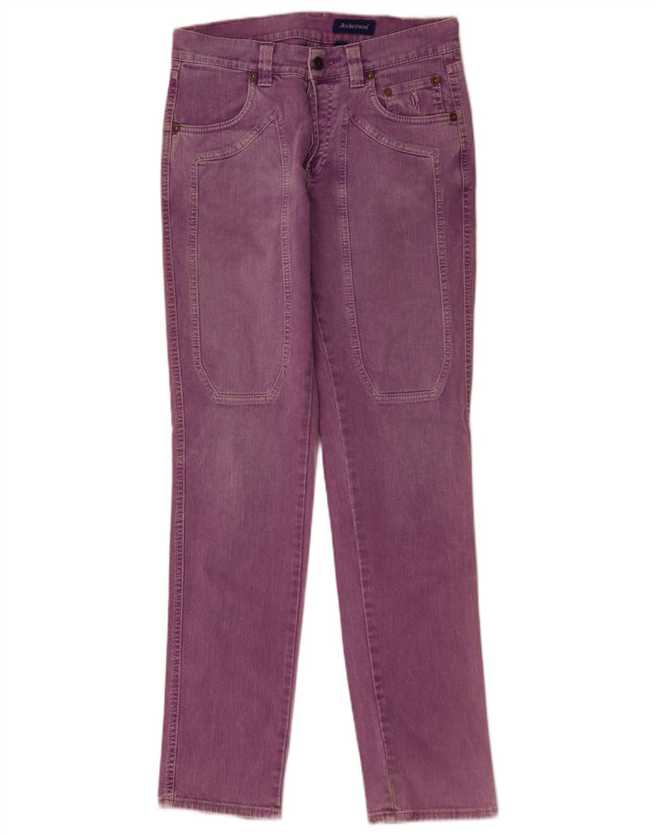 JECKERSON Mens Slim Jeans W30 L32 Purple Cotton