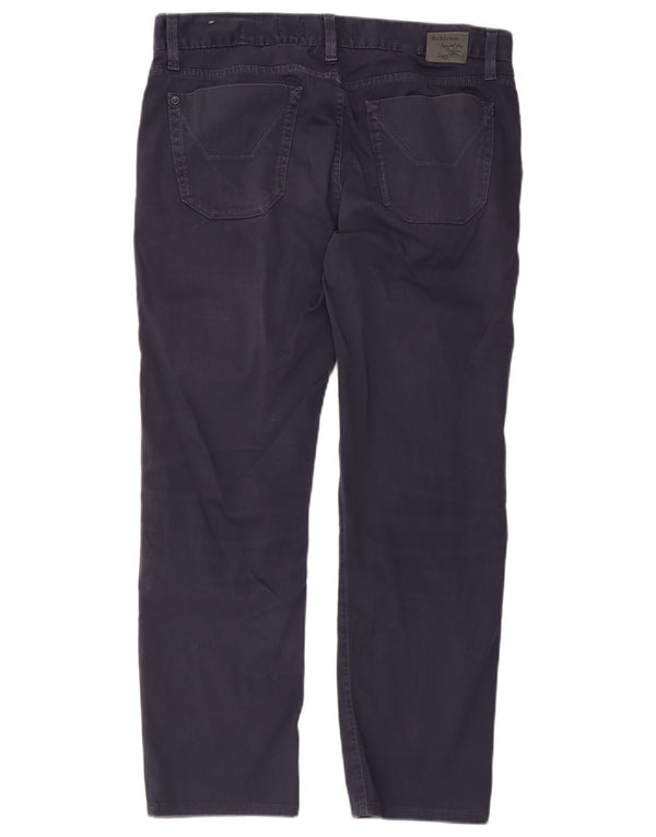 Jeckerson Mens Tapered Jeans W34 L28 Navy Blue Cotton