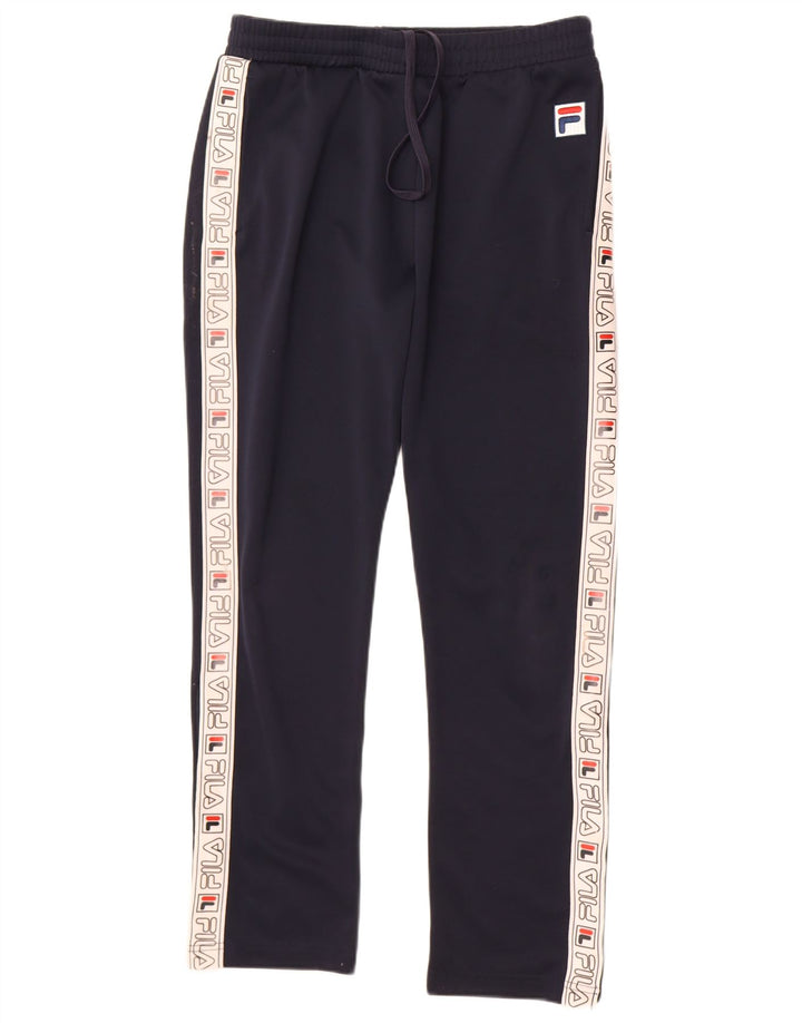 Fila Mens Graphic Tracksuit Trousers Medium  Navy Blue Colourblock