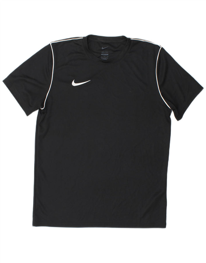 Nike Mens Dri Fit Slim Fit T-Shirt Top Large Black Polyester