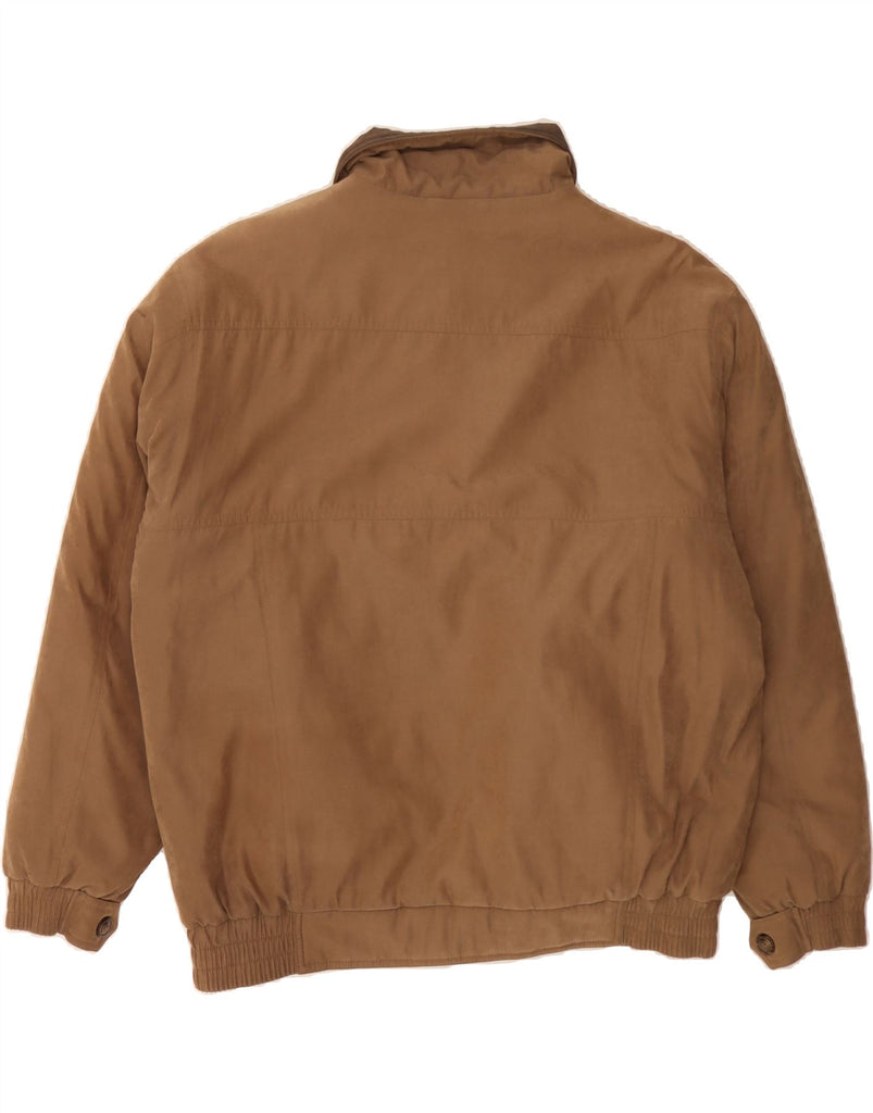 VINTAGE Mens Utility Jacket UK 42 XL Brown Polyester Vintage Vintage and Second-Hand Vintage from Messina Hembry 