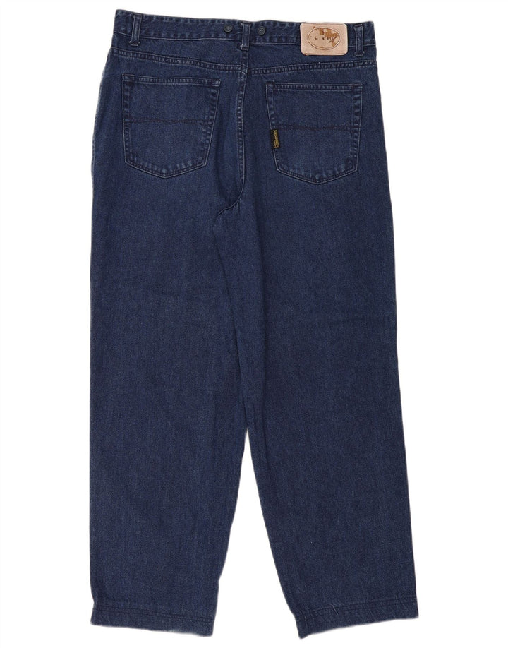 Trussardi Womens Straight Jeans W34 L30 Navy Blue Cotton