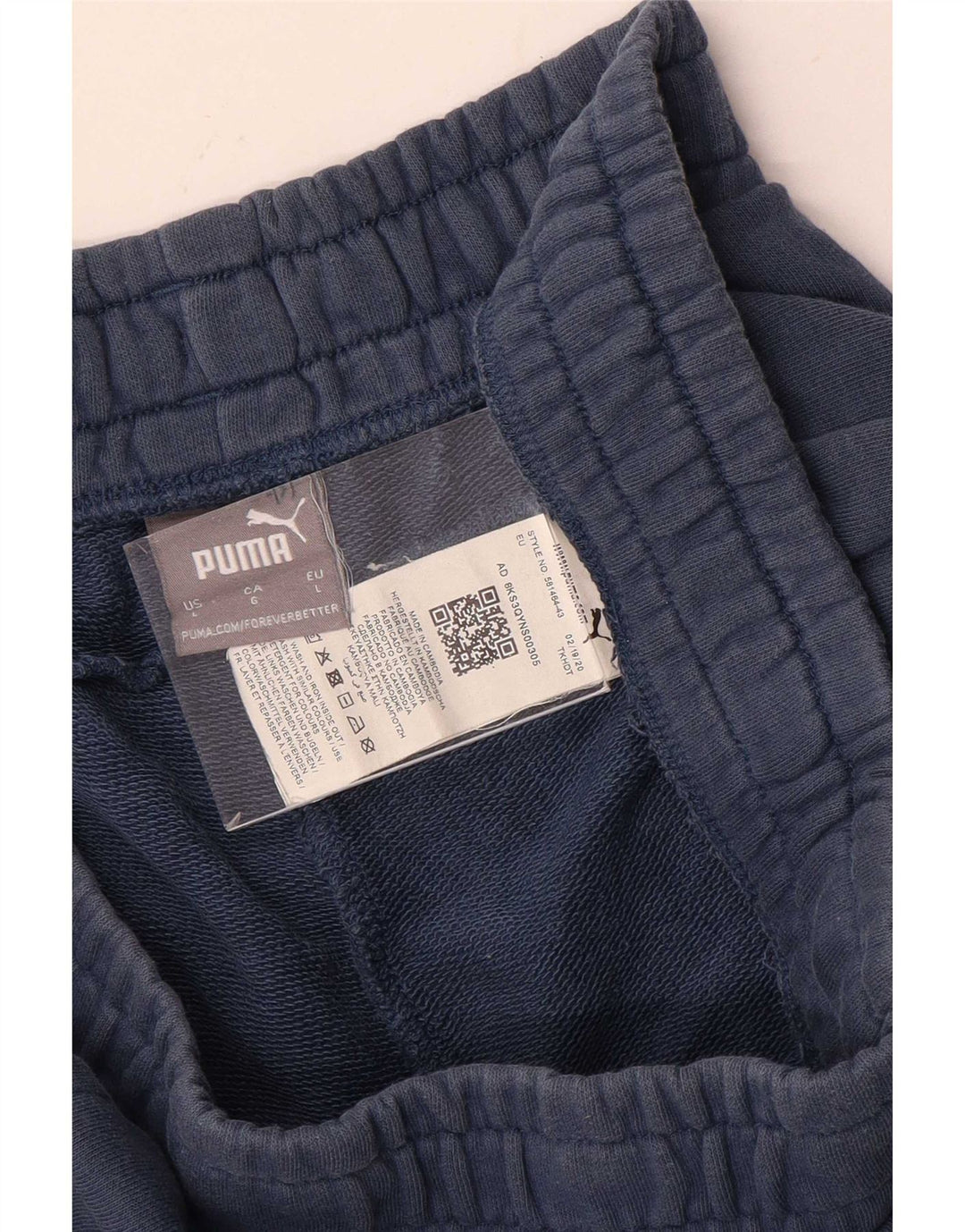Puma Mens Graphic Tracksuit Trousers Joggers Large  Blue Cotton
