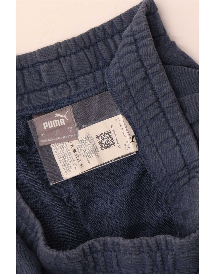 Puma Mens Graphic Tracksuit Trousers Joggers Large  Blue Cotton