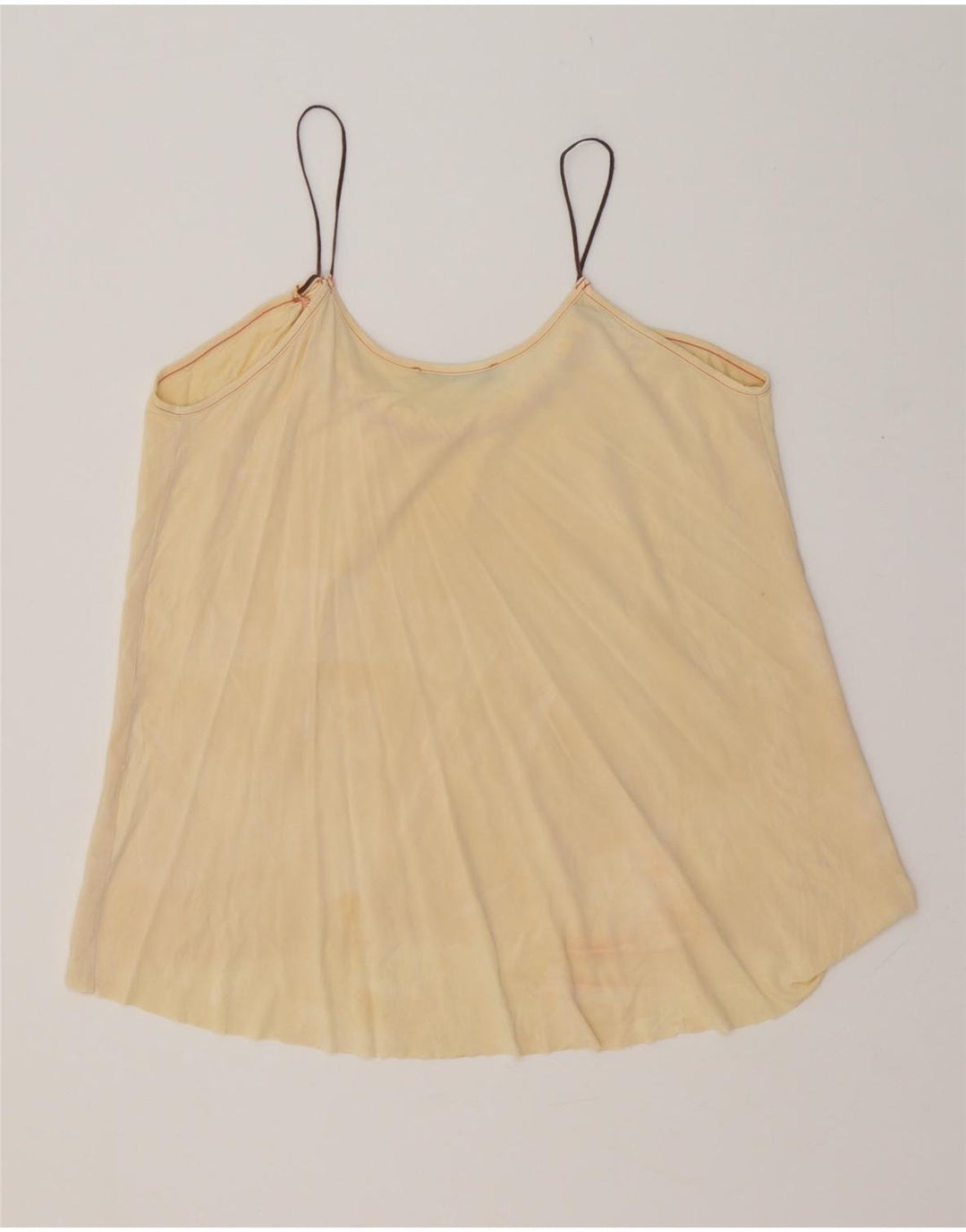 ZARA Womens Crop Cami Top UK 12 Medium Yellow