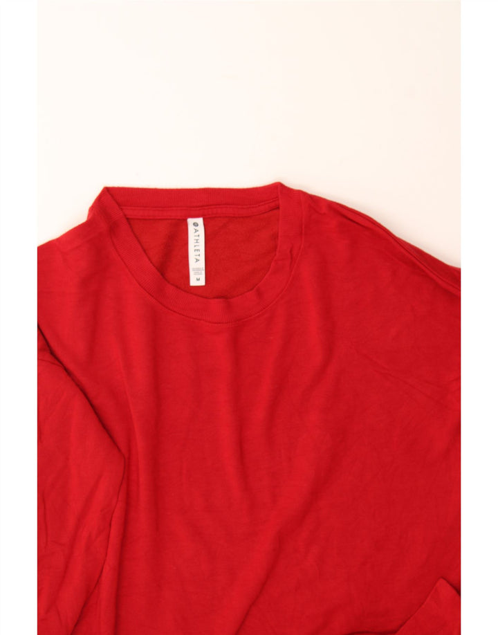 ATHLETA Womens Sweatshirt Jumper UK 14 Medium Red Modal Vintage Athleta and Second-Hand Athleta from Messina Hembry 