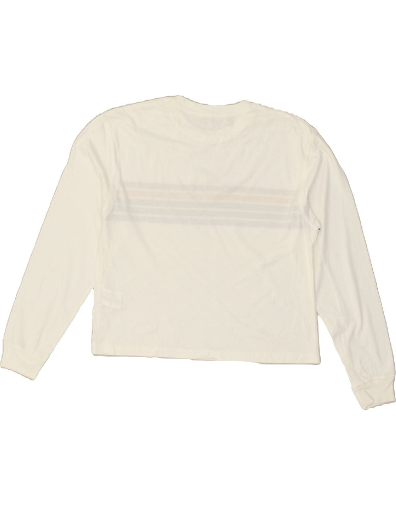 PULL & BEAR Womens Top Long Sleeve UK 14 Medium White Cotton | Vintage Pull & Bear | Thrift | Second-Hand Pull & Bear | Used Clothing | Messina Hembry 