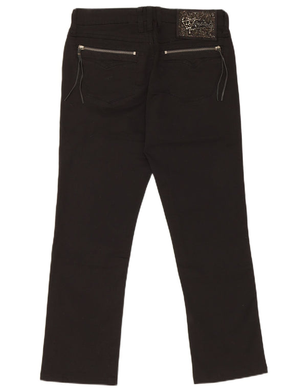 Replay Womens Rakhi Capri Trousers W25 L20 Black Cotton