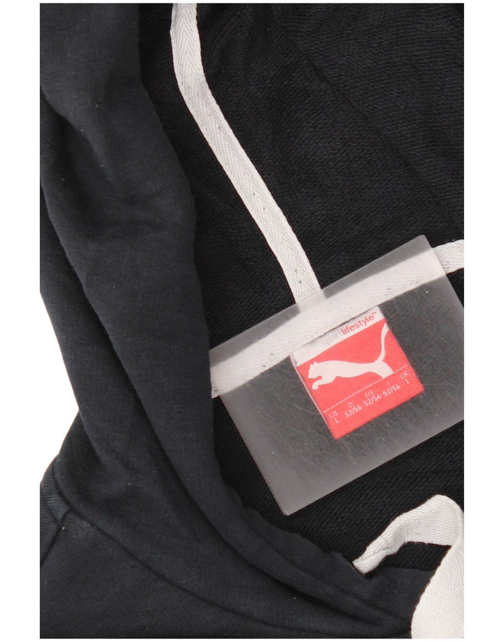 Puma Mens Graphic Hoodie Jumper Large Navy Blue