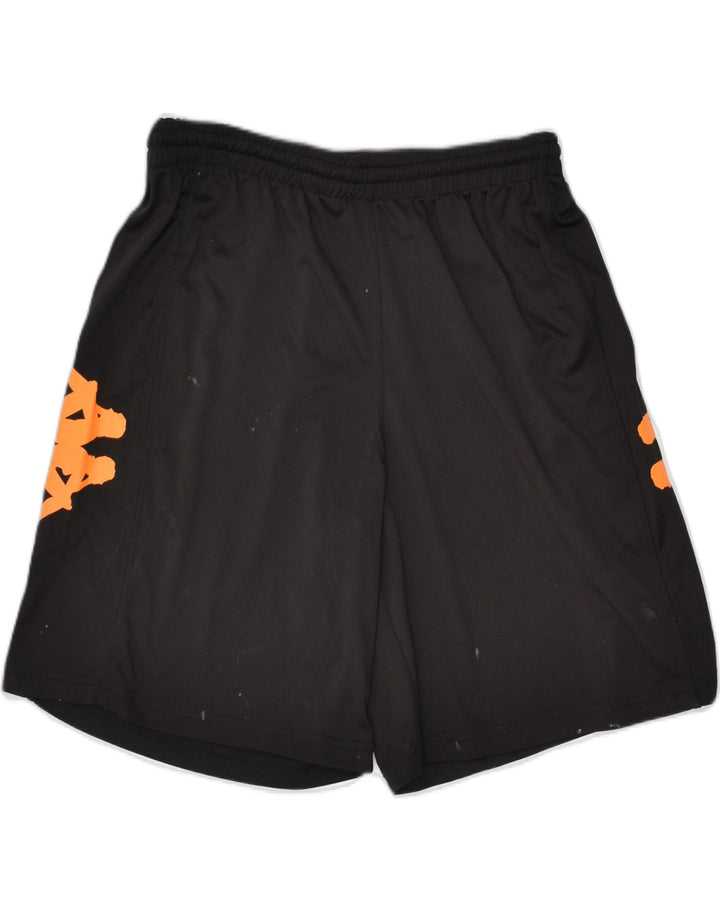 KAPPA Boys Graphic Sport Shorts 15-16 Years Medium Black | Vintage Kappa | Thrift | Second-Hand Kappa | Used Clothing | Messina Hembry 