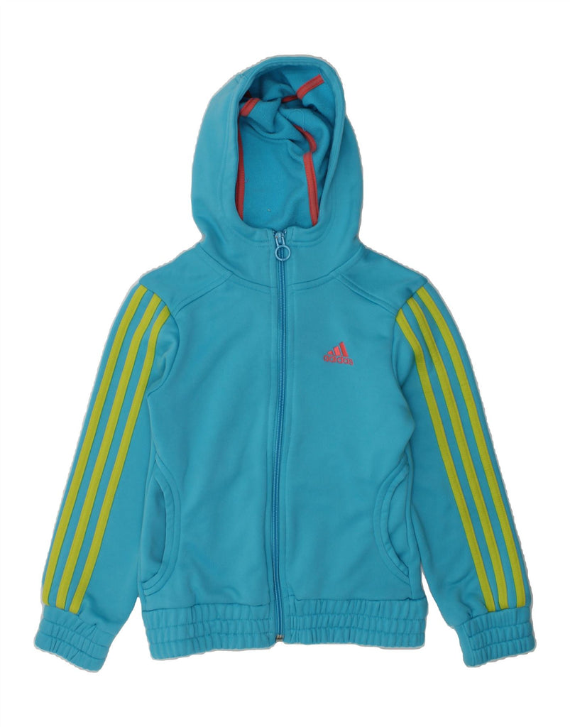 ADIDAS Girls Zip Hoodie Sweater 5-6 Years Blue | Vintage Adidas | Thrift | Second-Hand Adidas | Used Clothing | Messina Hembry 