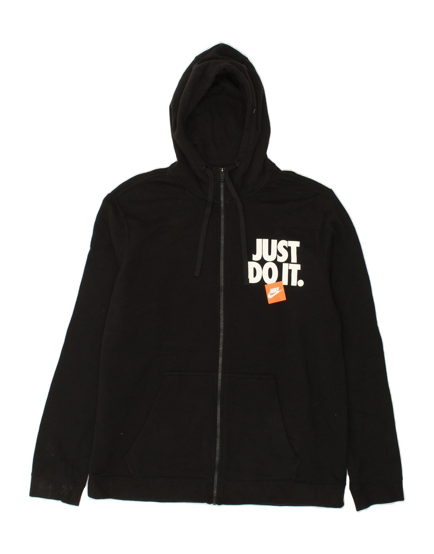 NIKEMensGraphicZipHoodieSweaterLargeBlackCotton