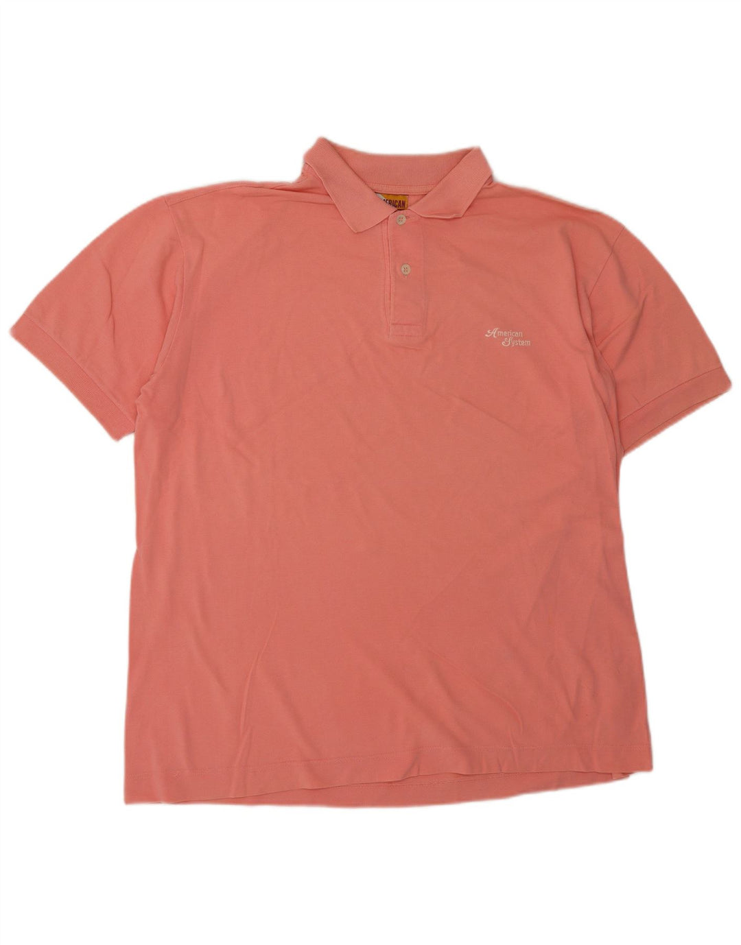 AMERICAN SYSTEM Mens Polo Shirt Large Pink