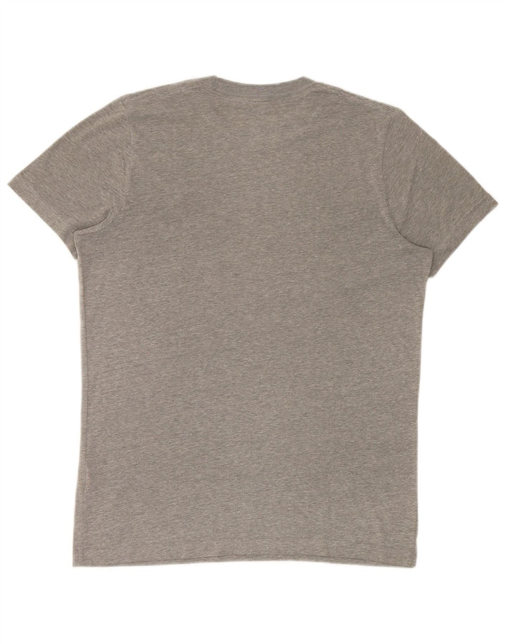 Hollister Mens T-Shirt Top Large Grey Flecked Cotton