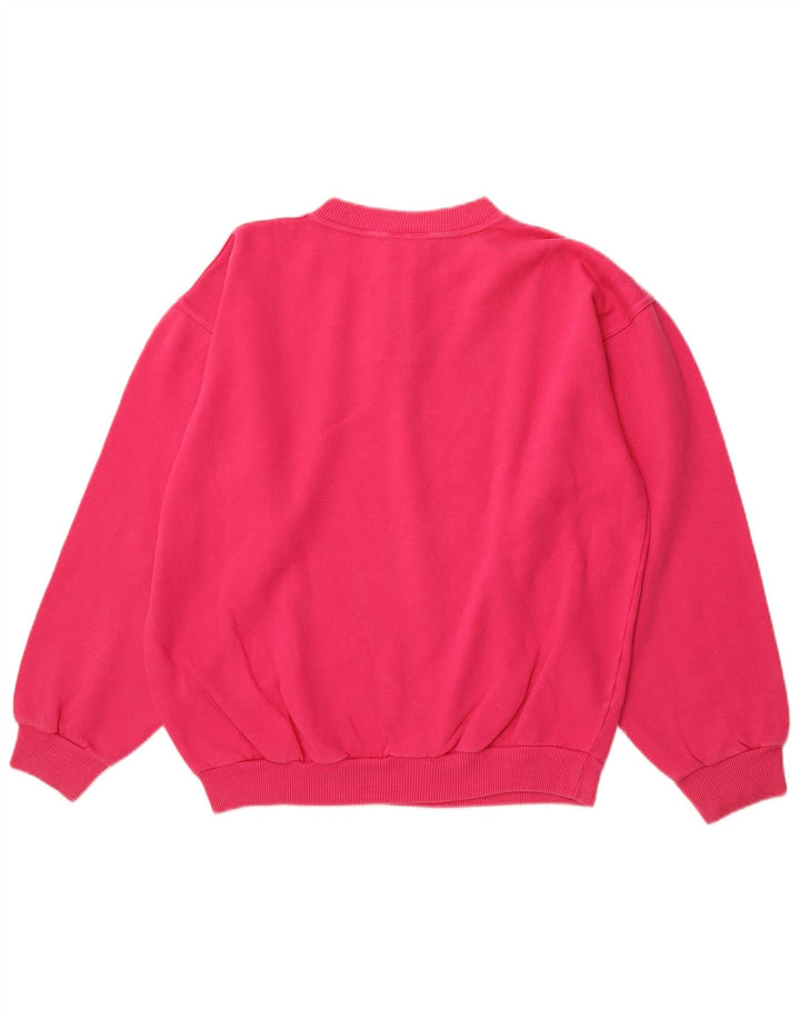 CROWN Mens Sweatshirt Jumper Medium Pink Cotton