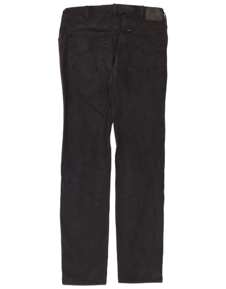 Lee Mens Rider Straight Jeans W36 L34 Black Cotton