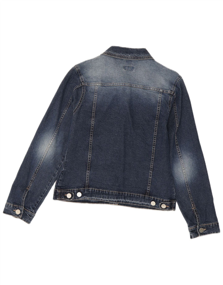 Vintage Womens Denim Jacket UK 10 Small Blue Cotton