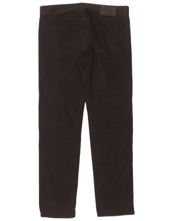 Hugo Boss Mens Straight Jeans W34 L32 Black Cotton