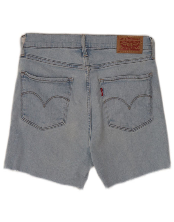 Levi's Womens 724 High Rise Denim Shorts W26 Small Blue Cotton