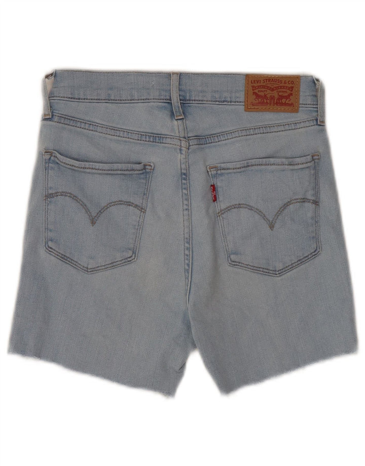 Levi's Womens 724 High Rise Denim Shorts W26 Small Blue Cotton