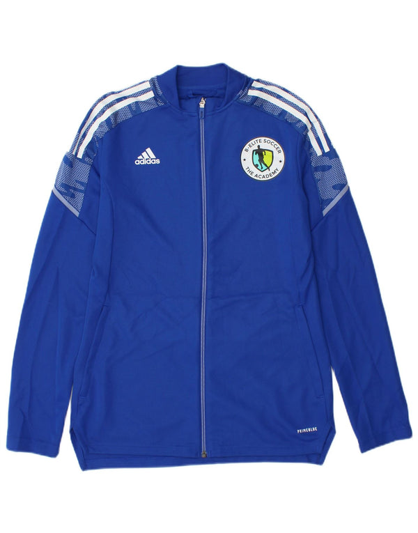 Adidas Womens Tracksuit Top Jacket UK 12/14 Medium Blue Polyester