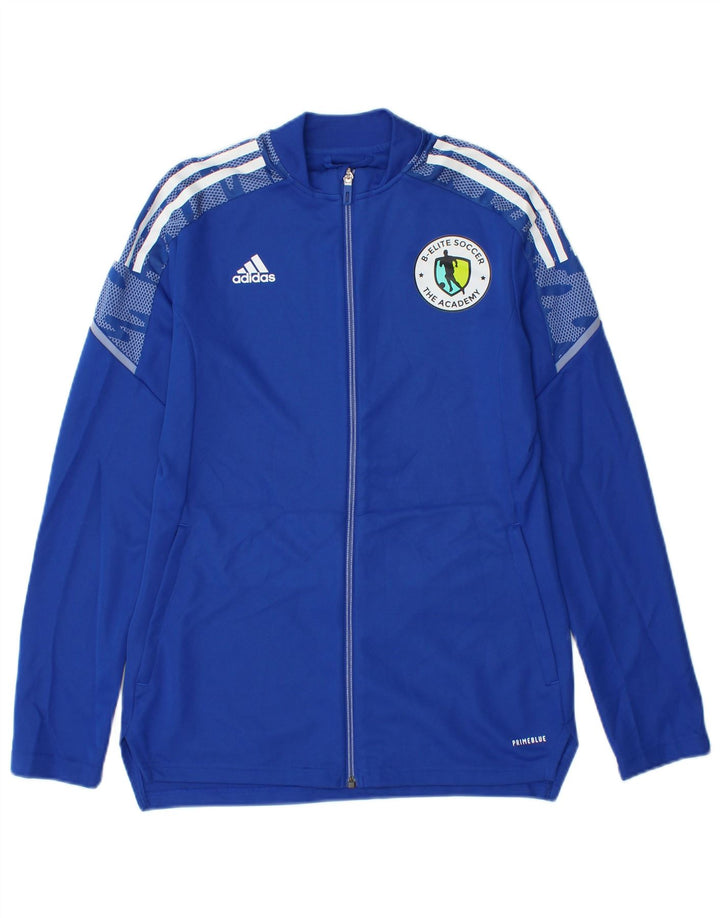 Adidas Womens Tracksuit Top Jacket UK 12/14 Medium Blue Polyester
