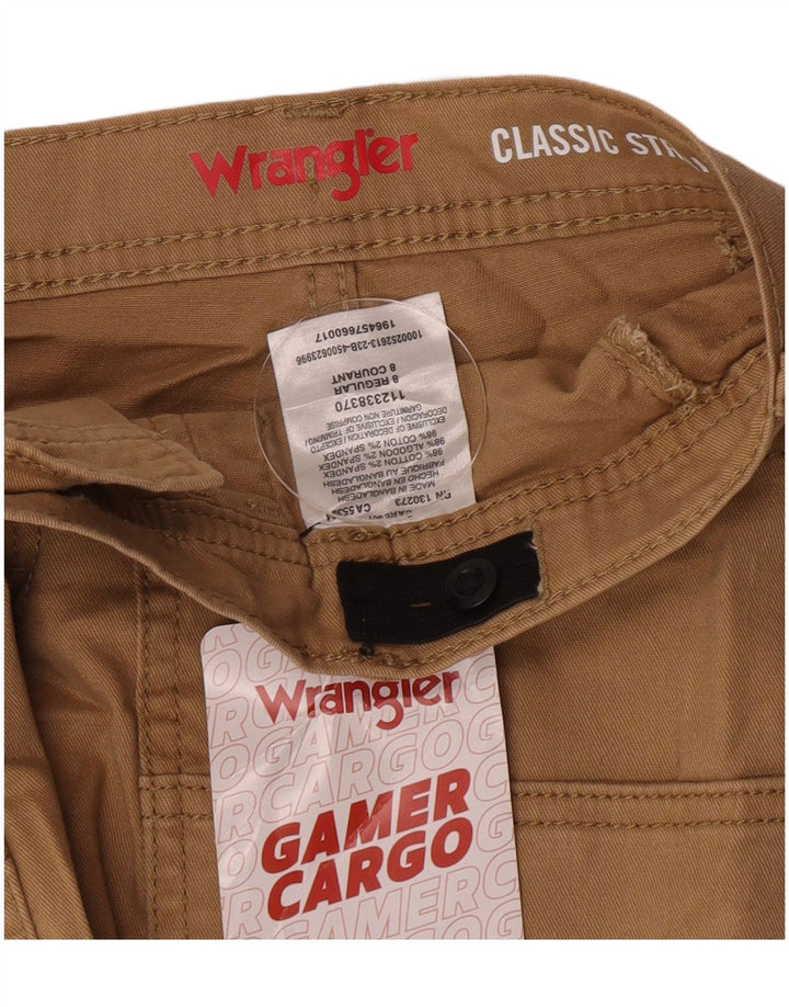 Wrangler Boys Classic Cargo Shorts 7-8 Years W24 Brown Cotton