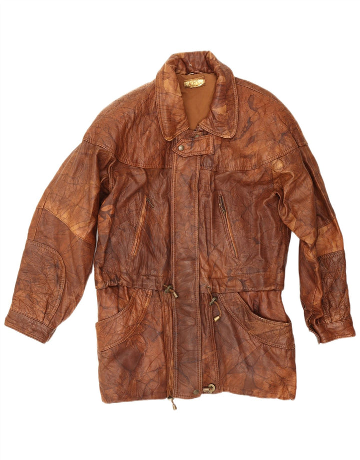 Vintage Mens Leather Jacket UK 40 Large Brown