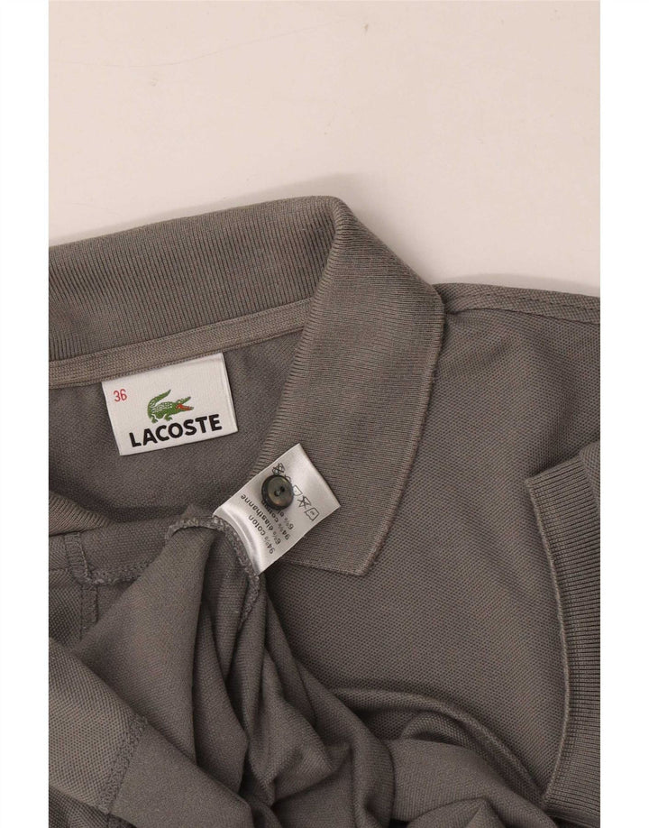 Lacoste Womens Polo Shirt Size 36 Small Grey Cotton
