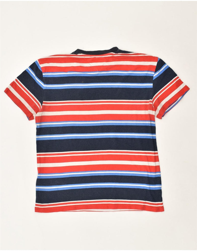 TOMMY HILFIGER Mens Graphic T-Shirt Top Medium Multicoloured Striped | Vintage Tommy Hilfiger | Thrift | Second-Hand Tommy Hilfiger | Used Clothing | Messina Hembry 