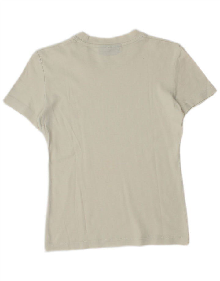 Gas Womens T-Shirt Top UK 12 Medium White Cotton