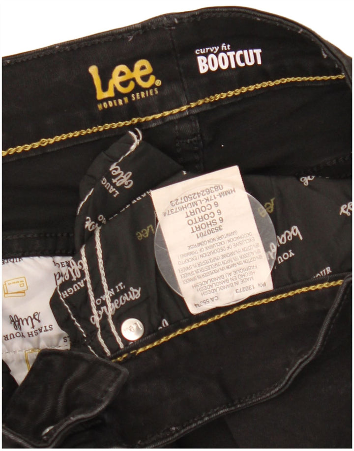 LEE Womens Curvy Fit Bootcut Casual Trousers US 6 Medium W27 L30 Black