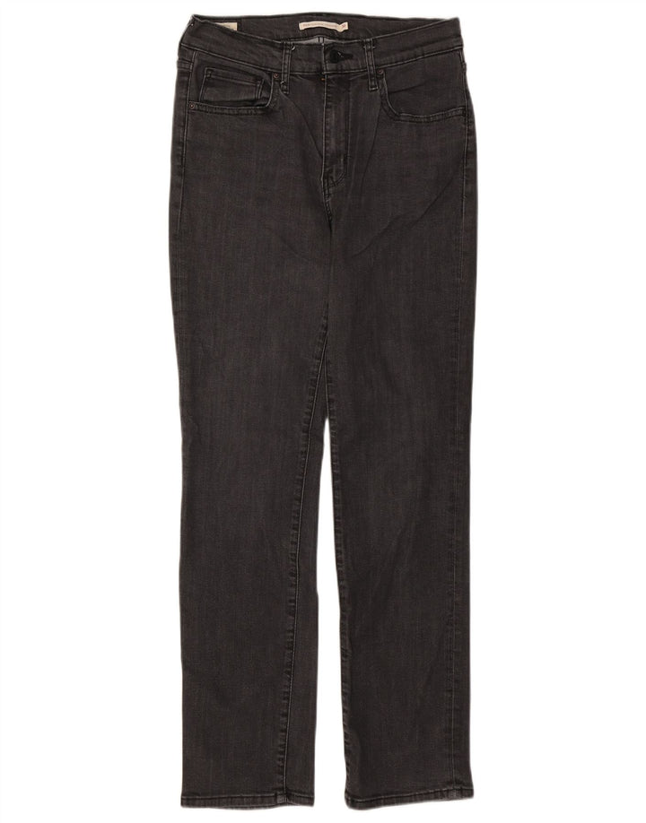 Levi's Womens 724 High Rise Straight Jeans W30 L30 Grey