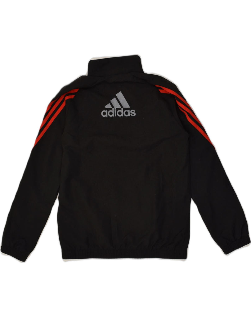 ADIDAS Boys Graphic Tracksuit Top Jacket 11-12 Years Black Colourblock | Vintage Adidas | Thrift | Second-Hand Adidas | Used Clothing | Messina Hembry 