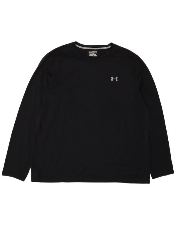 Under Armour Mens Heat Gear Top Long Sleeve 3XL Black Polyester