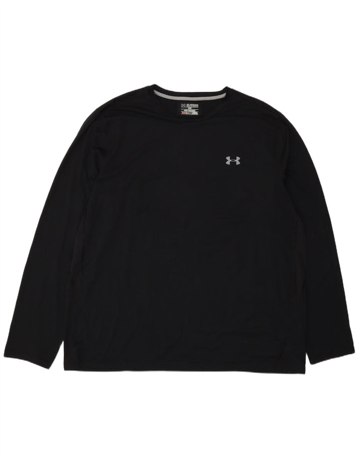 Under Armour Mens Heat Gear Top Long Sleeve 3XL Black Polyester