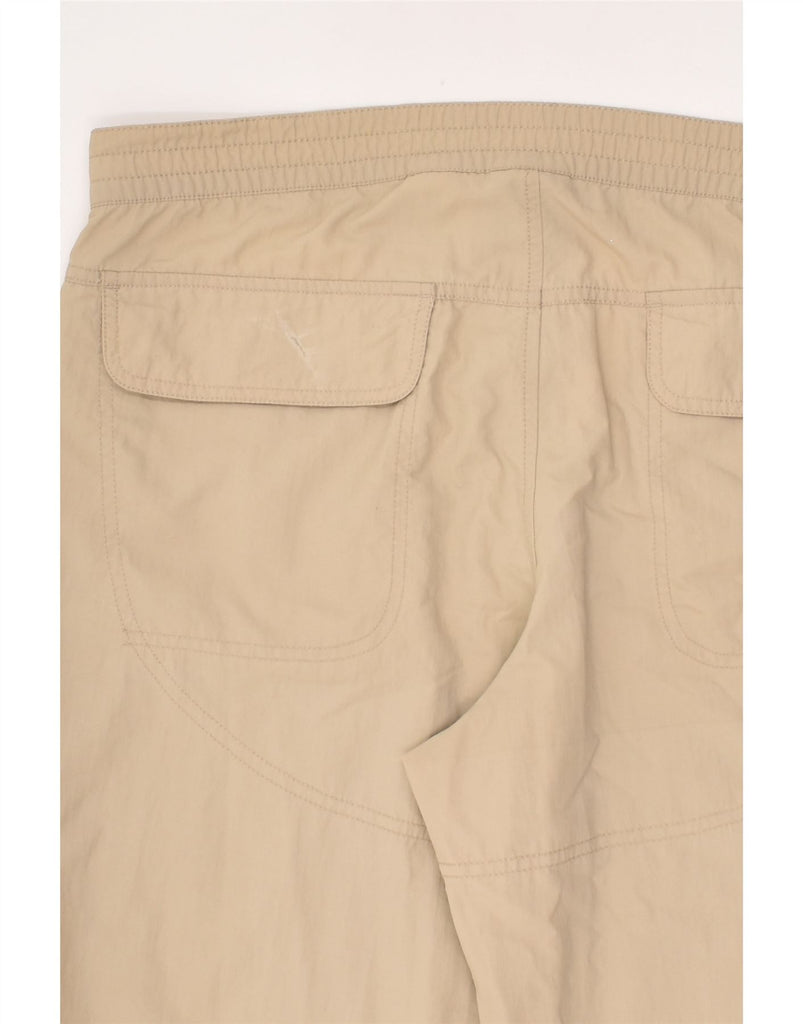 DIADORA Womens Straight Waterproof Trousers UK 14 Large W38 L29 Beige | Vintage Diadora | Thrift | Second-Hand Diadora | Used Clothing | Messina Hembry 