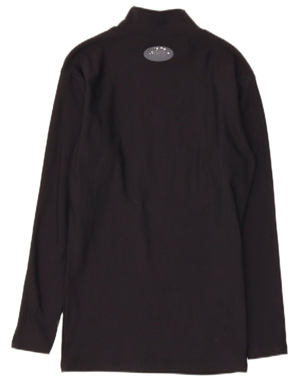 Under Armour Womens Top Long Sleeve UK 10 Small Black Nylon