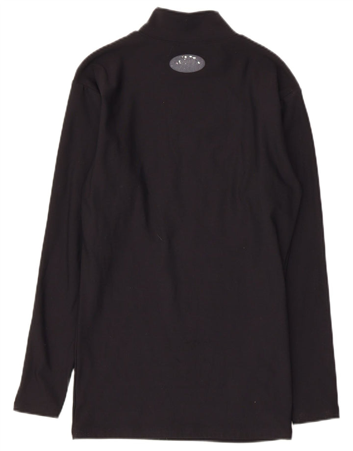 Under Armour Womens Top Long Sleeve UK 10 Small Black Nylon