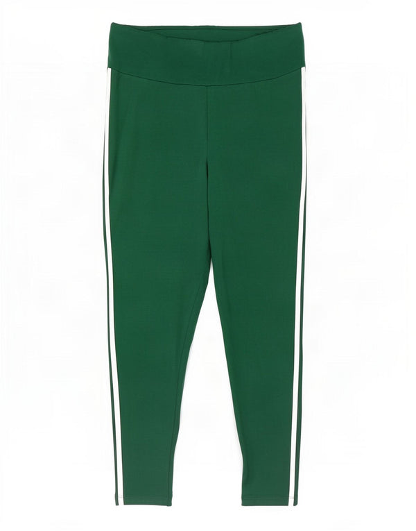 Adidas Womens Leggings UK 18 XL Green Cotton