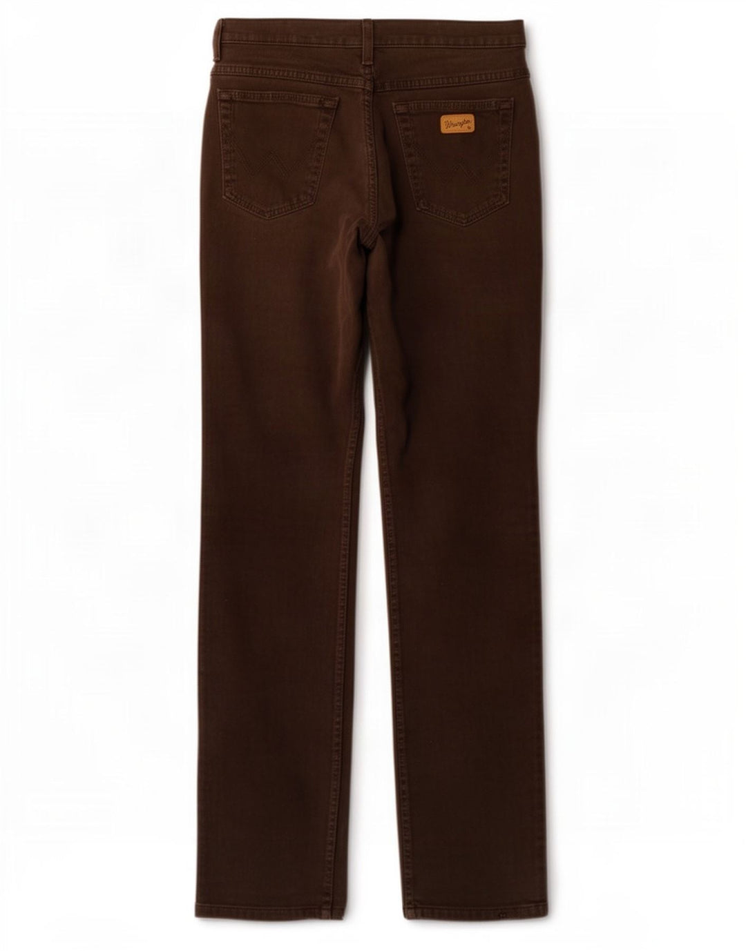 Wrangler Mens Texas Stretch Straight Jeans W33 L36 Brown Cotton