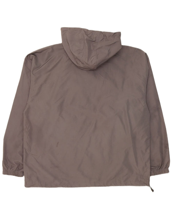 Champion Mens Graphic Hooded Rain Jacket UK 42 XL Grey Polyester
