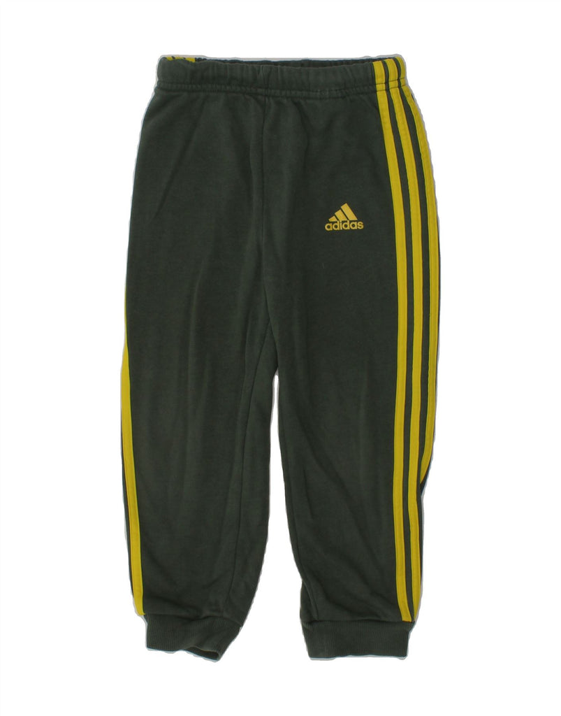 ADIDAS Boys Tracksuit Trousers Joggers 2-3 Years Green Cotton | Vintage Adidas | Thrift | Second-Hand Adidas | Used Clothing | Messina Hembry 