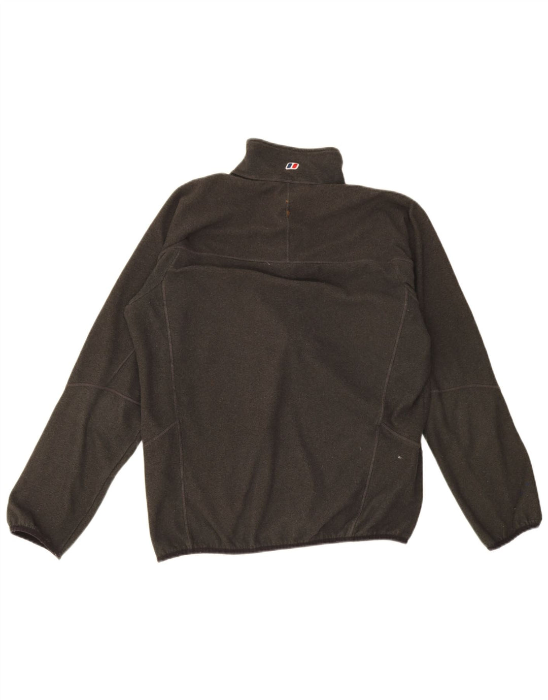 Berghaus Mens Zip Neck Fleece Jumper Large Green Flecked Polyester