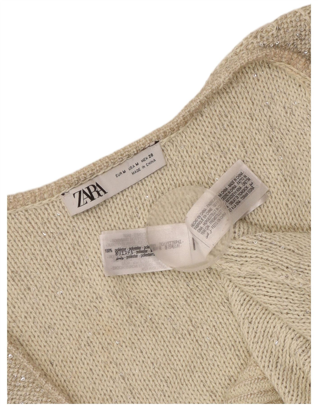 Zara Womens Knit Vest Top UK 12 Medium Grey Polyester