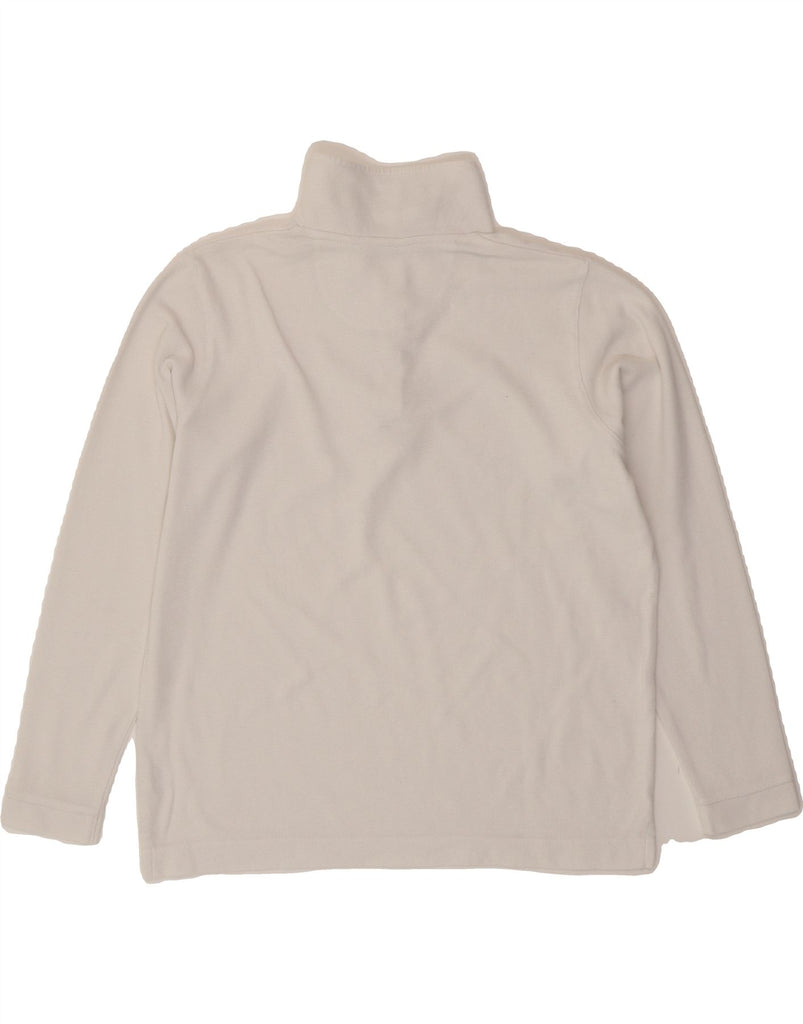 CHAMPION Womens Oversized Button Neck Top Long Sleeve UK 10 Small White Vintage Champion and Second-Hand Champion from Messina Hembry 