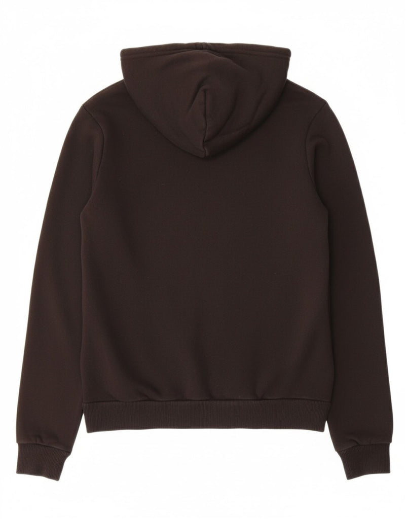 PUMA Womens Graphic Hoodie Jumper UK 12 Medium Black Cotton Vintage Puma and Second-Hand Puma from Messina Hembry 