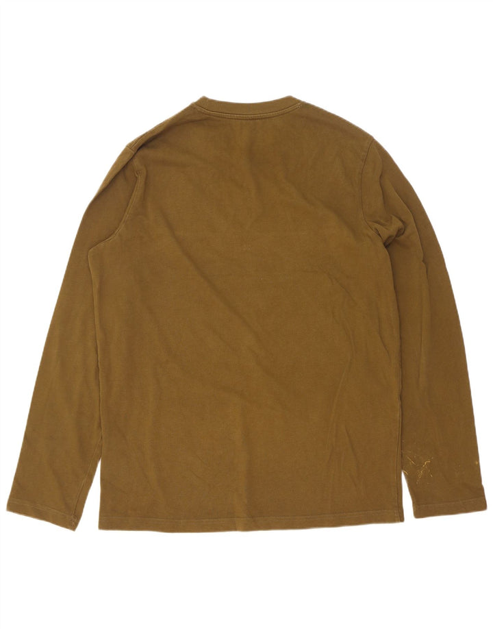 Puma Mens Top Long Sleeve Medium Khaki Cotton