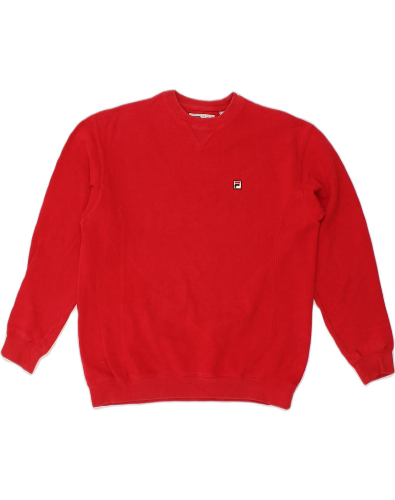 FILA Mens Sweatshirt Jumper IT 46/48 Small Red Cotton | Vintage Fila | Thrift | Second-Hand Fila | Used Clothing | Messina Hembry 