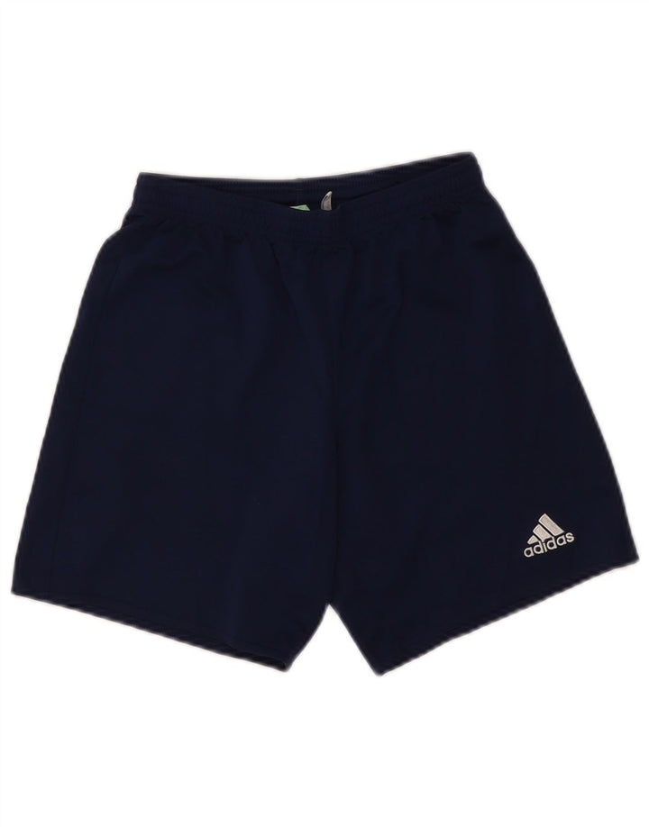 Adidas Boys Climalite Sport Shorts 11-12 Years Navy Blue Polyester